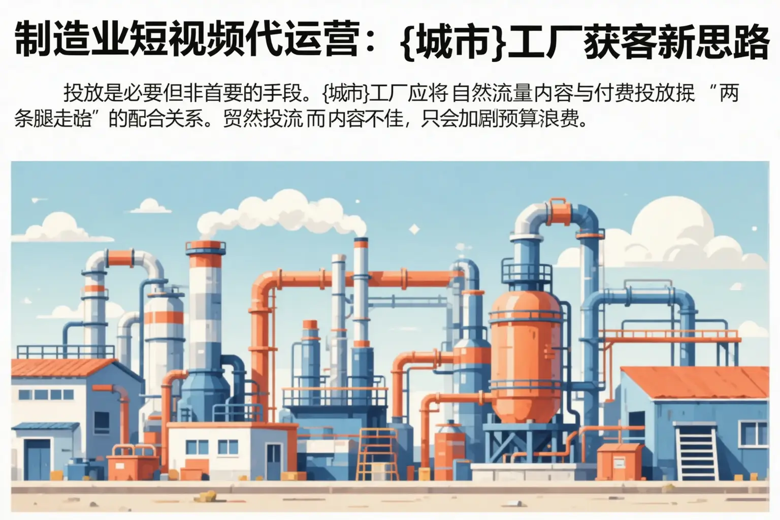 制造业短视频代运营:渠县工厂获客新思路